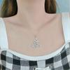925 Sterling Silver Jewelry Personality Fashion Wild Christmas Tree Micro-set Crystal Clavicle Chain Pendant Necklaces  XL171