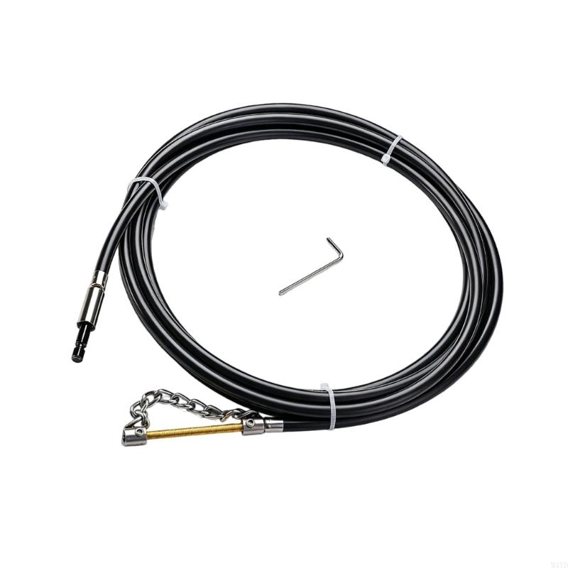 Adjustable Drain Cleaning Snake Corrosions Resistant Drain Auger Chain Cleaner Drain Cleaner With Connector Clog Tool M4YD