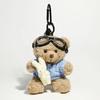 Animal Plush Key Ring Key Chain Stuffed Bear Dolls Kawaii Pilot Bear Keychain Students