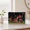 Storage Bag, with Mushroom Star Moon Print, Lightweight Wear-Resistant Cosmetic Bag, for Menstrual Supplies Coin Keys