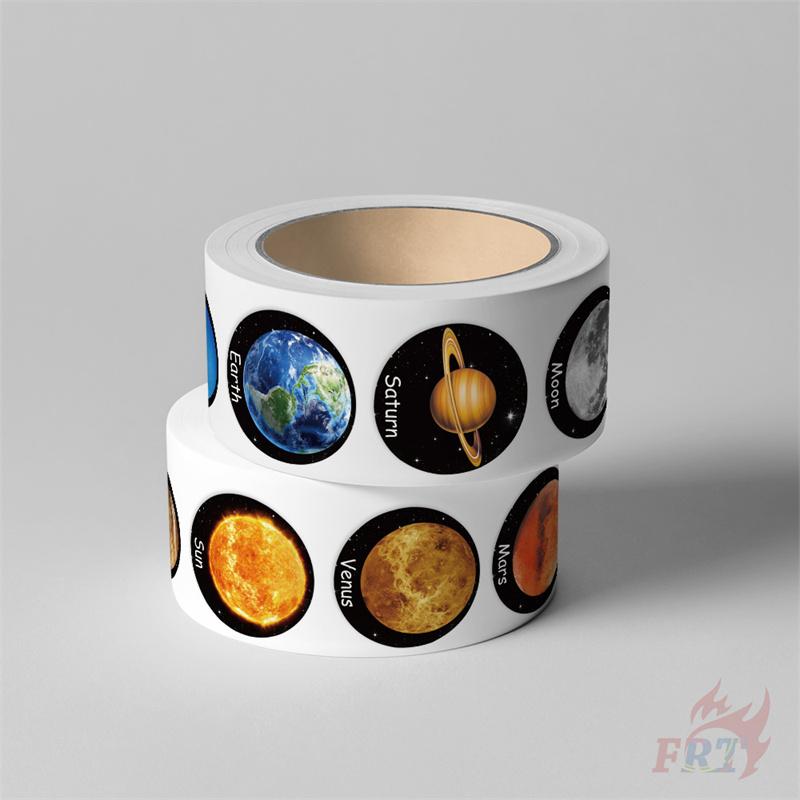 500Pcs/Roll Planets in The Universe Kids Rewards Stickers - DIY Scrapbooks Album Decor Sealing Label Decals