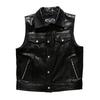 HARLEY ANGEL Harley vest leather locomotive vest men's club lapel cowhide vest