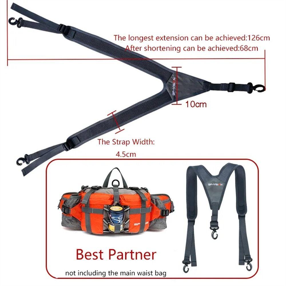 Polyamide Waist Bag Strap Breathable Men's Backpack Strap Mollel Bag Hiking Strap  Cycling Bag