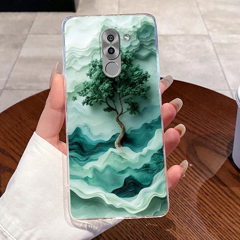 Jelly Casing For Huawei GR5 2017 / Mate 9 Lite / Honor 6X Clear Silicone Soft TPU Back Cover Cute Cat Rabbit Heart Phone Case