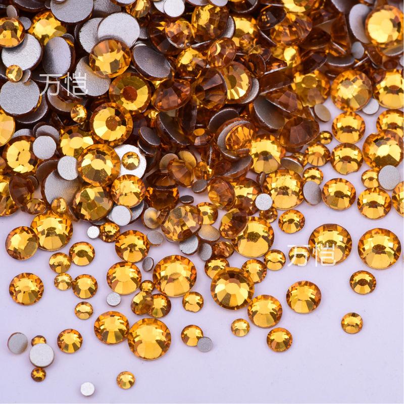 Ss3-Ss16 Mixed Size Flat Bottom Drill, Mobile Phone Case Diy Sticker Diamond Crystal Glass, Creative Nail Art Jewelry Accessories