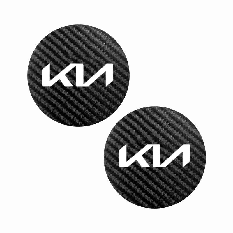 2 Stück Auto Innenraum Leder Untersetzer Anti-Rutsch Wasserbecher Pad Für Kia Sportage Carnival Seltos Sorento Rio Borrego Forte Ceed Cerato