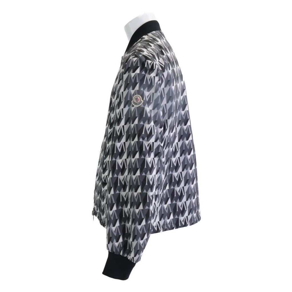 Moncler [2011] GOLLIAZ All-over Print Nylon Reversible Blouson/ Jacket 2 Black GreyUsed