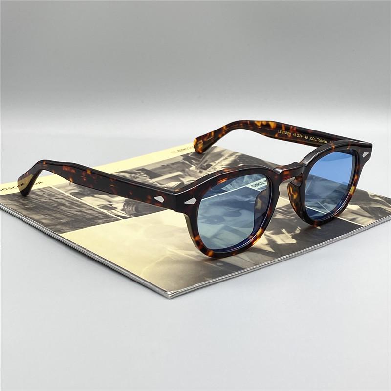 Modré Sluneční Brýle Pánské Johnny Depp Lemtosh Polarizační Sluneční Brýle Dámské Luxusní Značka Vintage Designér Oculos Brýle pro Noční Vidění