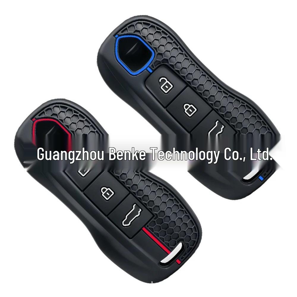 Key Cover: Soft Silicone for Porsche Cayenne, Panamera, Macan, 911, 981, 991 (3-Button)