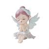 Ballerina Statue with Feathered Appendages Decorative Winged Ornament Freestanding Ballet