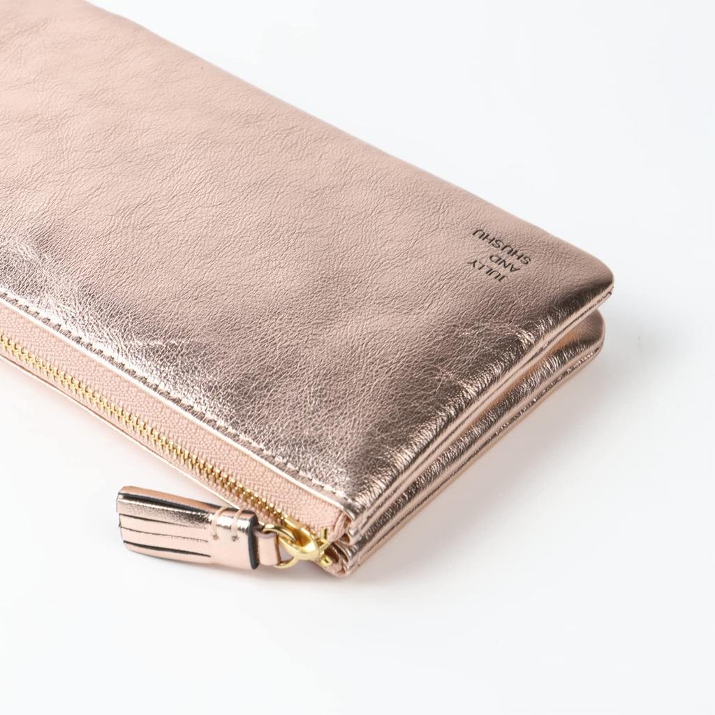 AND Seedu Genuine Leather Present Long Wallet [JULLY SHUSHU] (Pink Gold) EM-SE