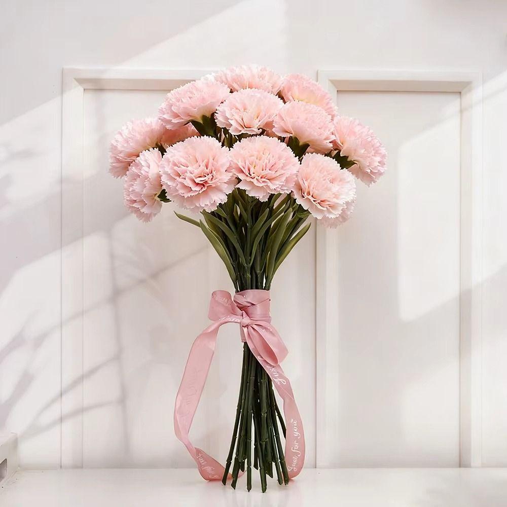 10Pcs Lifelike Artificial Carnation Silk Fake Bouquet Floral Arrangement Flowers Mother's Day