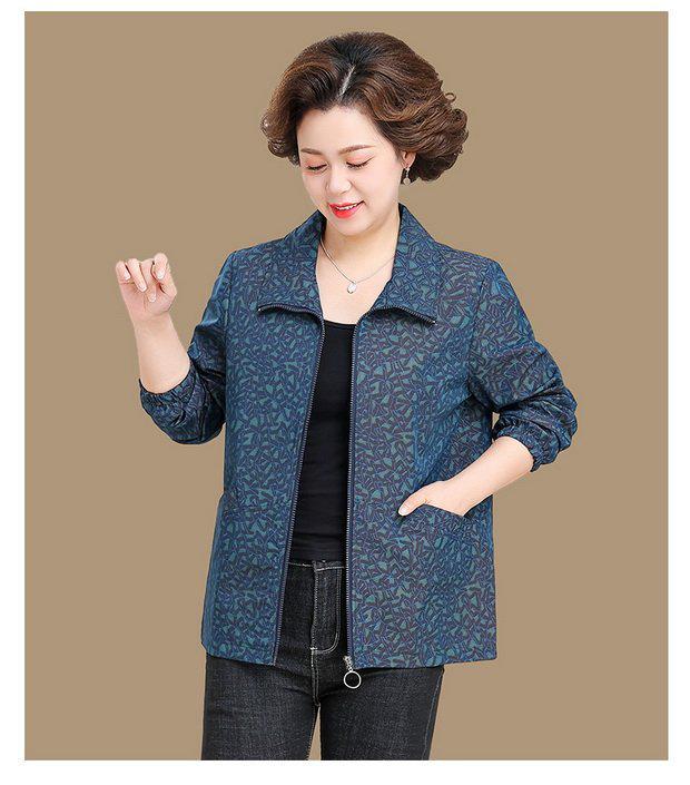 

Stylish Lapel Jacket for Middle-aged Women: Spring/Autumn 2026 Casual Top 4XL [Recommended for 135-150 jin]