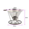 1x Portable 304 Stainless Steel Drip Dripper Double Layer Mesh Coffee Cone Filter Holder Infuse