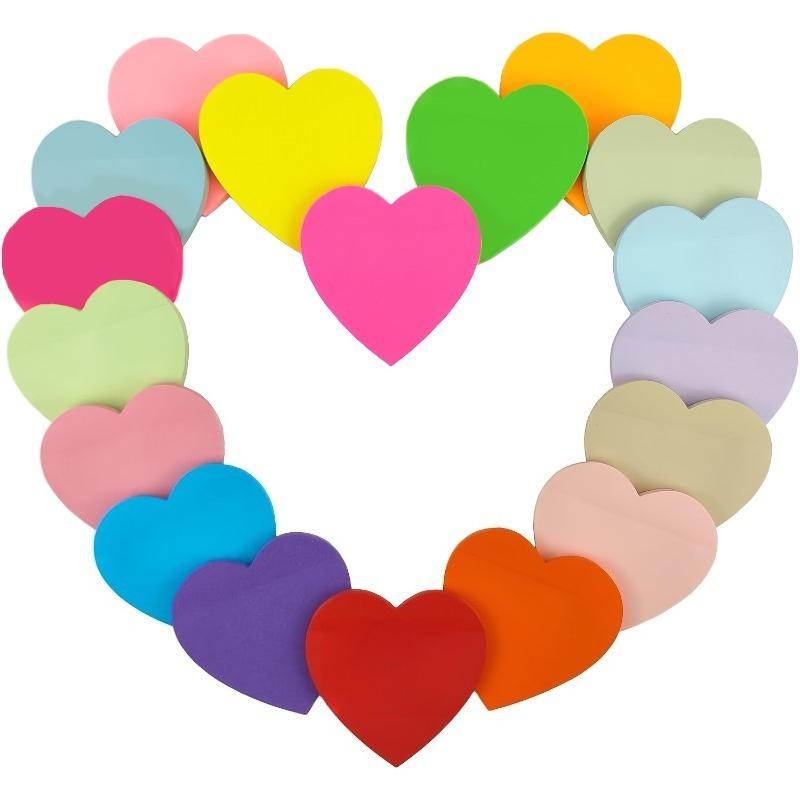 8 Books Cute Heart Sticky Notes - Strong Adhesive Residue-Free Removal,for Journals,Journals,Scrapbooks - School,Office & Crafts
