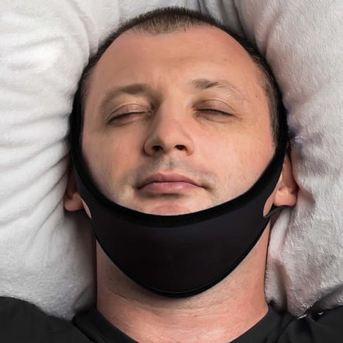 Makorio Chin Support Anti-Snoring Device, Adjustable Size, Goodnight Supporter, Prevents Snoring, Quiet Nighttime Open-Mouth Prevention Device, Quiet