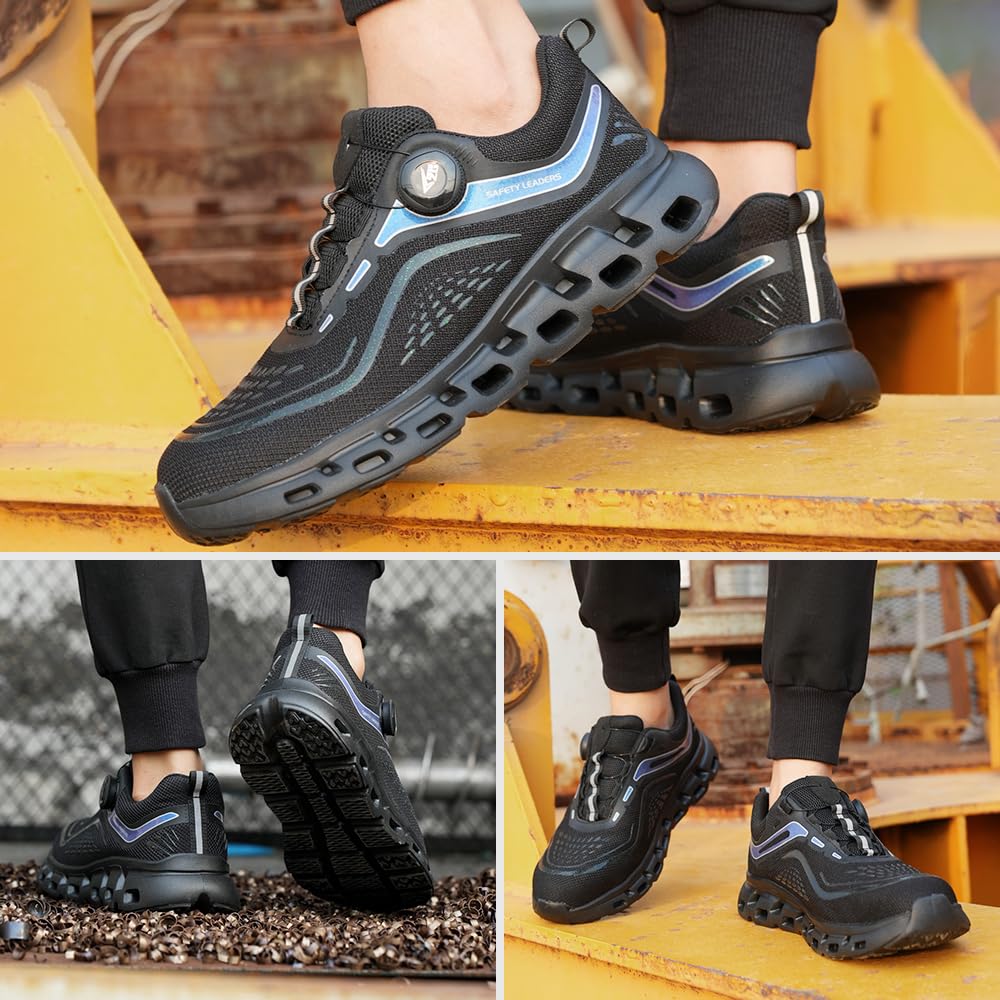 Safety Work Dial Steel Toe Safety Toe Safety Prevents Factory Abrasion Shock [PAFHL] Shoes, Men's Shoes, Type, Cap, Shoes, Women's, Black, Protection,