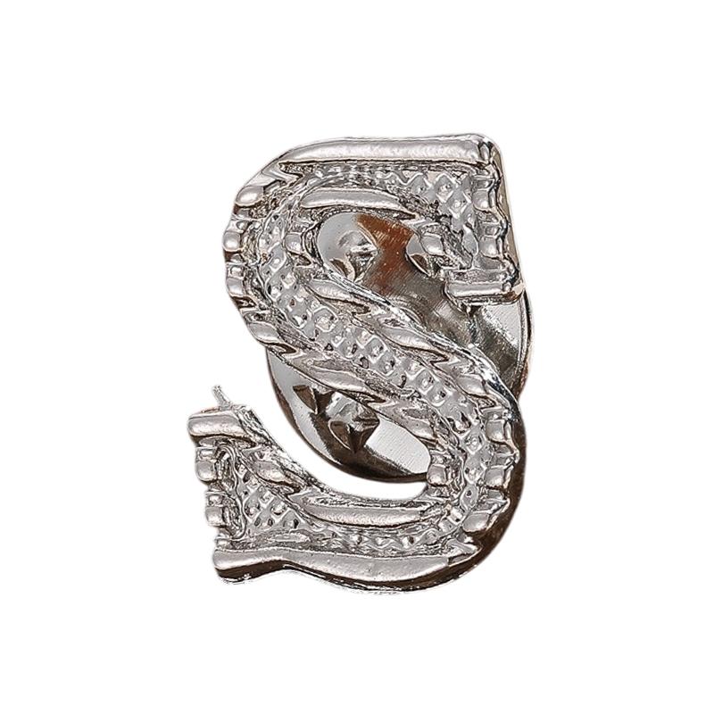 A-Z Letter Initial Lapel Pin Brooches Vintage Coat Suit Shirt Badge Party Office Brooch Pins Gifts For Men And Women Accessories