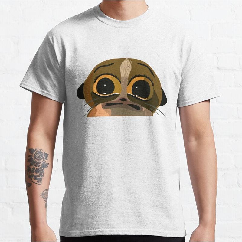 

Funny Crying Mort Meme Madagascar Classic T Shirt white color S разноцветный