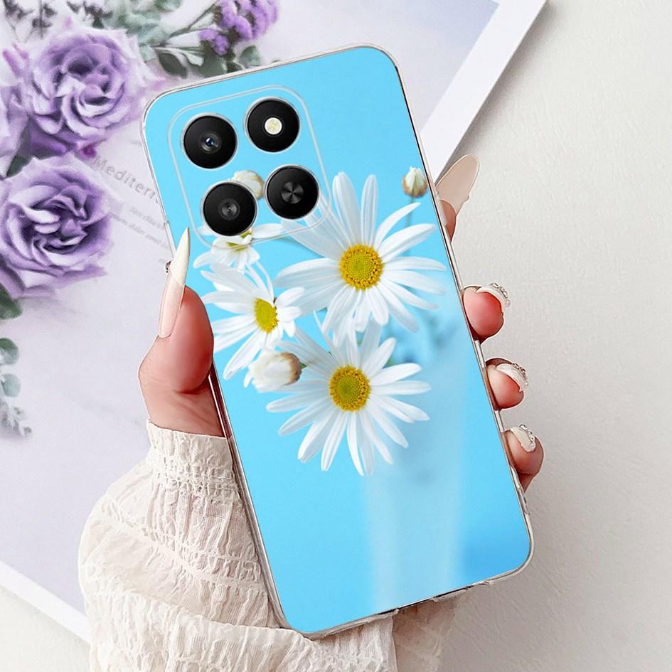 For Honor 400 Smart 2025 Case Fashion Bamboo Flower Soft Silicone Clear Bumper Protective Cover For Honor 400 Lite ABR-NX1 Funda