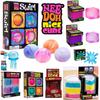 4 Stück Swirl NeeDoh Teenie Stressbälle Ultra Knetbar Formbar Sensorisches Fidget Spielzeug Blind Box Anti-Stress Linderung für Erwachsene