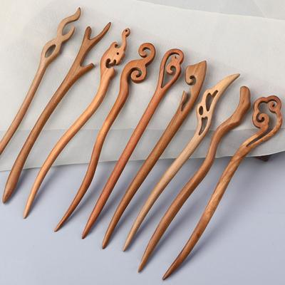 Chinese Style Wooden Hair Stick Tassel Hanfu Hairpin Classical   For Girl