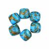 Natural Blue Copper Turquoise Cushion Cabochon Loose Gemstones Lot | Blue Copper Turquoise Cabochons for Jewelry Making