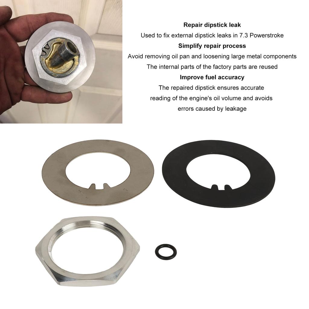 7.3 Peilstab-Adapter-Reparatursatz Ölpeilstab-Reparatursatz Leckproblem-Behebung Metall-Peilstab-Adapter-Reparatursatz für 7.3