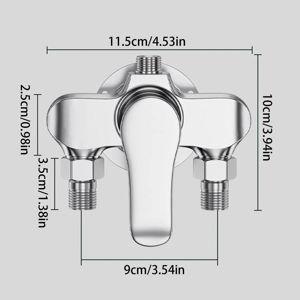 Miscelatore per rubinetto da bagno da 1/2 pollice, rubinetto miscelatore per doccia, montato a parete, valvole miscelatrici per doccia da vasca, valvole miscelatrici acqua calda e fredda