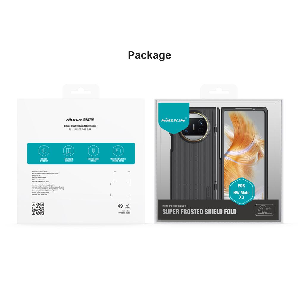 NILLKIN For Huawei Mate X3 Case Super Frosted Pro Shield Ultra Thin TPU+PC Protection Back Cover Kickstand for Huawei Mate X3