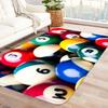 1pc Plush Flannel Billiard Ball Door Mat - Non-Slip, Absorbent, Machine Washable for Kitchen, Living Room, Bedroom, Laundry & Ba