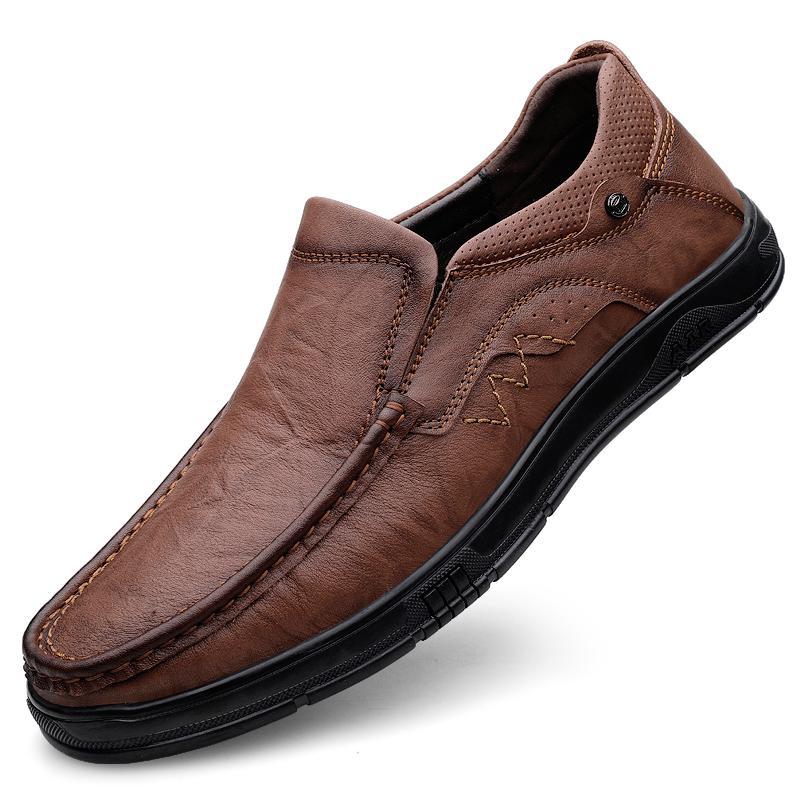 

First layer cowhide casual shoes. Black. Khaki, dark brown 38--4leathershoes. 38 чёрный