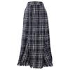 Women's High-Waist Fringe Pencil Skirt - Autumn/Winter Korean Style, Slim Fit, Mid-Length Pleated Umbrella Design