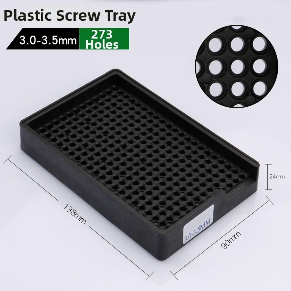 1pc Anti-Static Screw Tray Efficient Stackable Compatible Storage 1.0-4.0MM Screws Arrangement Plate Square Screwdriver Pan