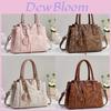 Pu Leather Large Capacity Handbag For Mom With Zipper Closure And Interior Pockets