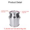 110V Electric Milking Machine 7L Rechargeable Cow Goat Sheep Milker Stainless Steel Bucket Double Heads Hose With Restriction Valve