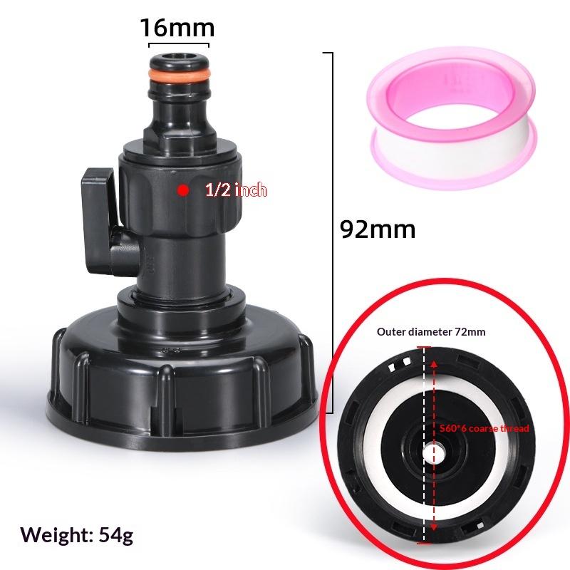 IBC Tank Valve Adapter 1 Set 1 2 3 4 Inch Water Hose Connector 60mm Coarse Thread for Agriculture Use Heavy Duty
