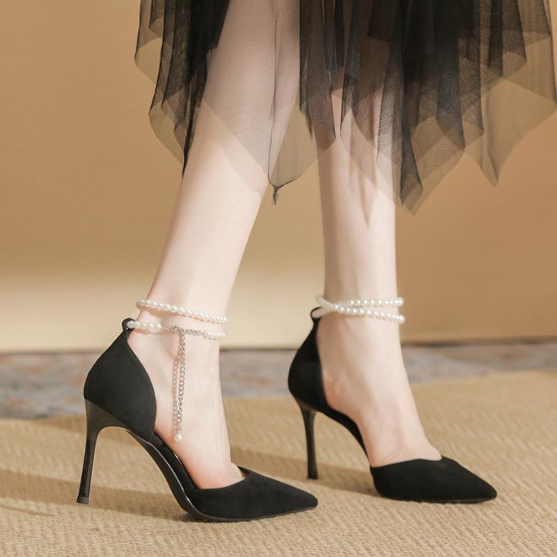 Fashion 2025  Shoes for Women Pointed Toe  Thin Heels Stripper Woman Pumps Wholesale Chic Point  Popular On Sale Comfortable and Elegant