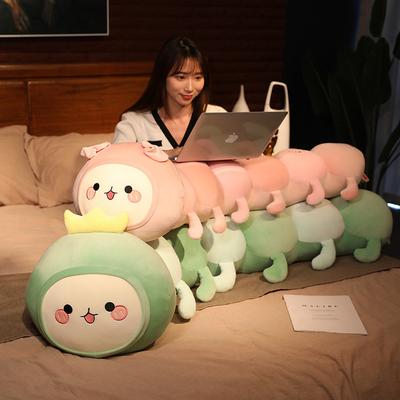 Weiches Raupenkissen Plüschtier Puppe Grüne Raupenpuppe Mädchen Muppet-Puppe