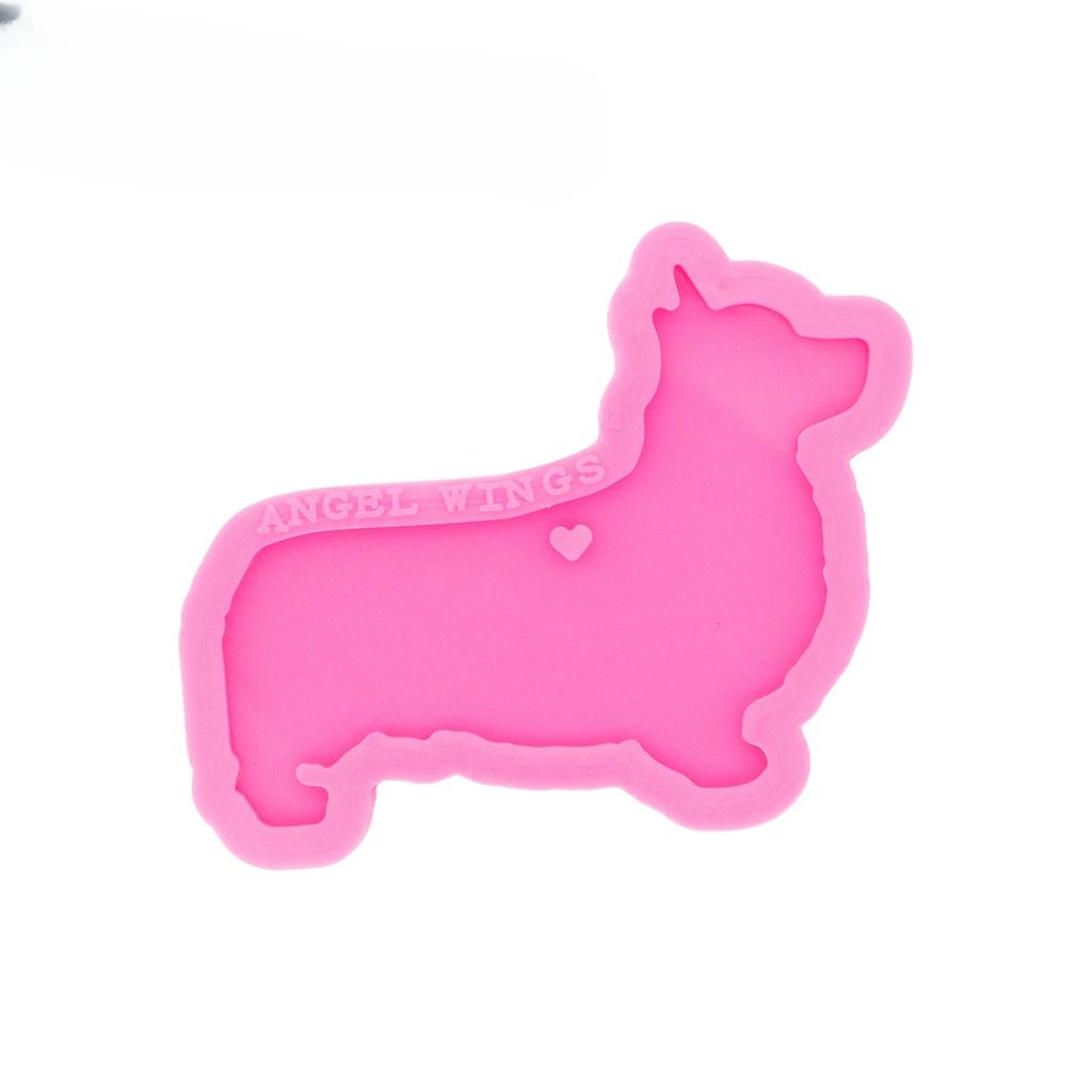 Hunde Silikon Gießformen für Schlüsselanhänger - Epoxid DIY Schmuck Handwerkzeug - Harz Schmuckformen