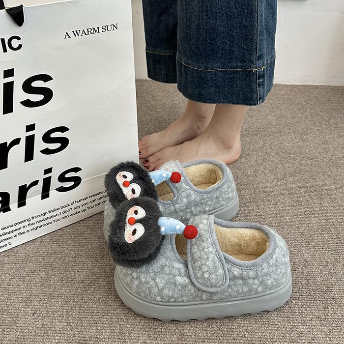 Cartoon Cotton Shoes Women's New Fashion Cartoon Platform Mao Mao Shoes In Autumn and Winter 2025 Wear Warm Cotton Shoes