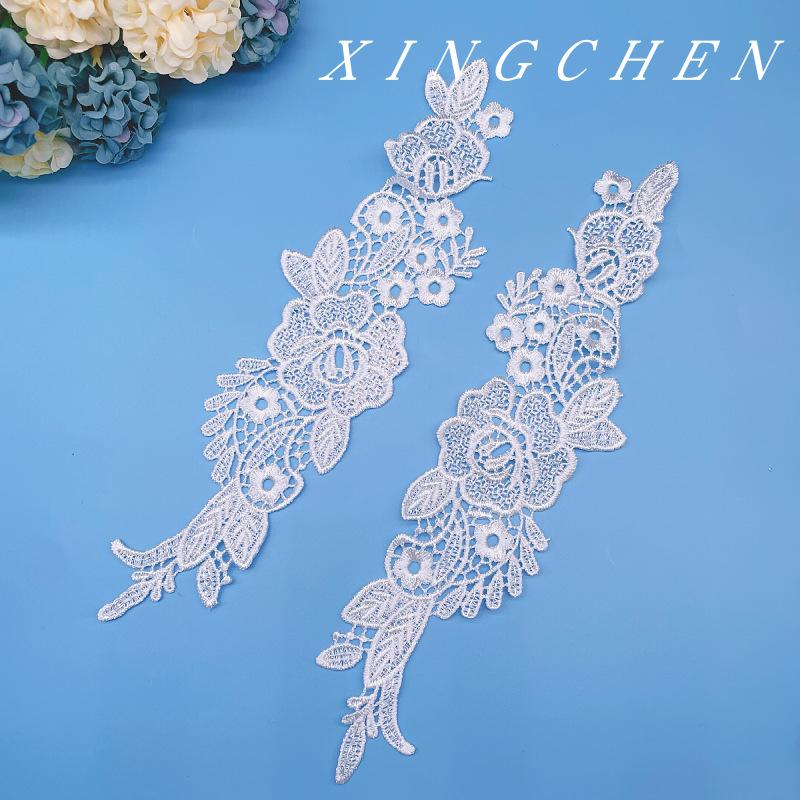 Clothing Lace Polyester Light To Flower, Hollow Water-Soluble To Flower, Water-Soluble Lace Flower Sticker Clothing Collar Flower Piece