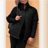 Coats Winter Warm Women Jackets Stand Collar Neck Parkas Patchwork Drawstring Hem Zipper Closure Cotton Outwear Female Clothes