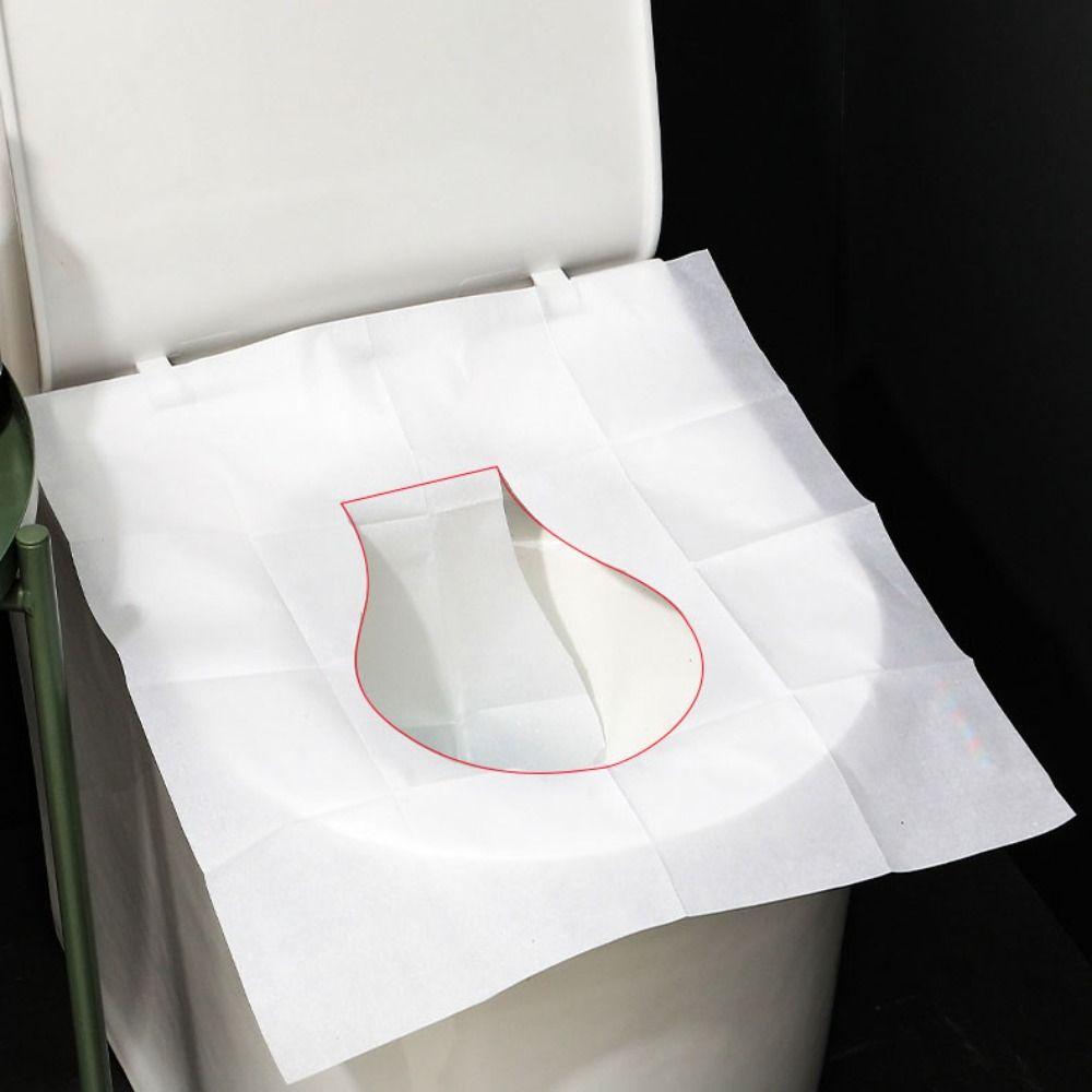 200pcs Universal Disposable Toilet Seat Cover Soluble Water Toilet Paper Pad  Travel