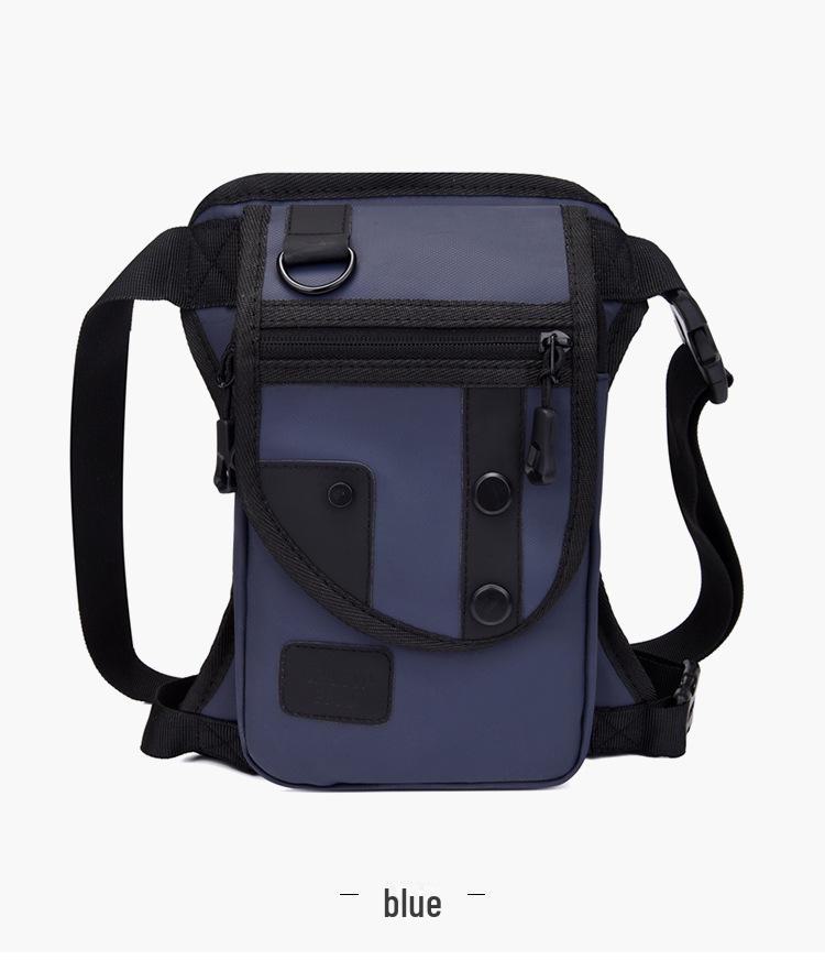 

Многофункциональная тактическая сумка унисекс на пояс и ногу для путешествий, езды на велосипеде и рыбалки Blue leather film. 20L or less синий