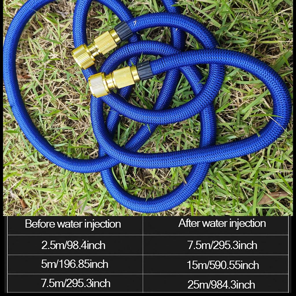 1PC Copper Plated Household Garden Water Pipe With 3x Expansion Tpe Car Wash Water Pipe Expansion Water Pipe