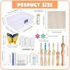 M-Modern-35Pcs Punch Needle Kit Adjustable Punch Needle Embroidery Kits For Embroidery Floss Stitching Beginner