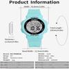 Synoke 50M Waterproof Led Chronograph Watches Fashion Colorful Light Soft PU Strap Women's Digital Sport's Wristwatch