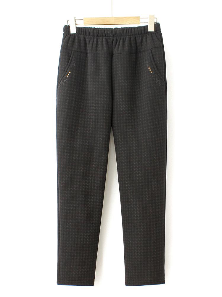 Autumn/Winter Women's Trousers for Middle-Aged & Elderly: Mom's Straight-Leg & Grandma's Loose Fit, Long Casual Pants
