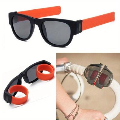 Fashion Folding Wrist Sunglasses Trend Creative Men Women Foldable Square Sunglasses Sports Driving Cycling Foldable Wristband Glasses